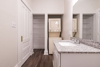 Bathroom with washer dryer